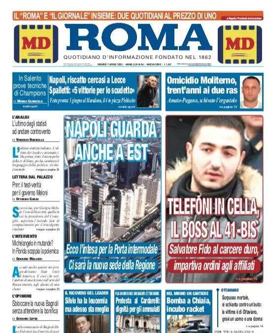 PRIMA PAGINA - Il Roma: "Napoli, riscatto cercasi a Lecce"