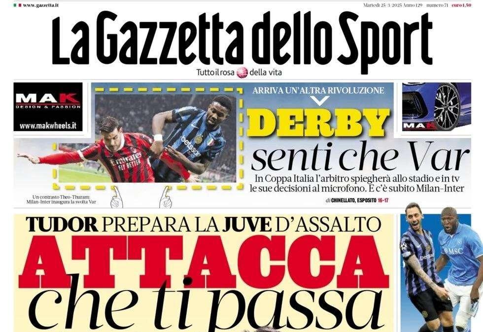 La Gazzetta dello Sport: "Come stanno Inter e Napoli"