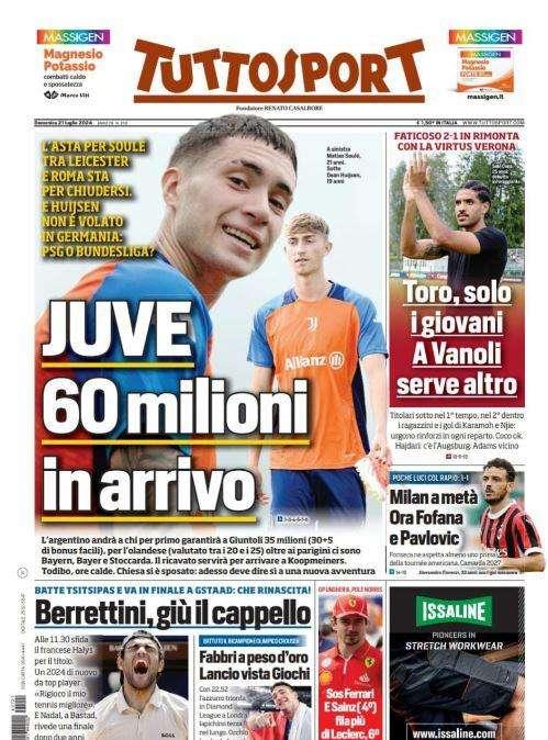 Tuttosport: "Juve, 60 milioni in arrivo"