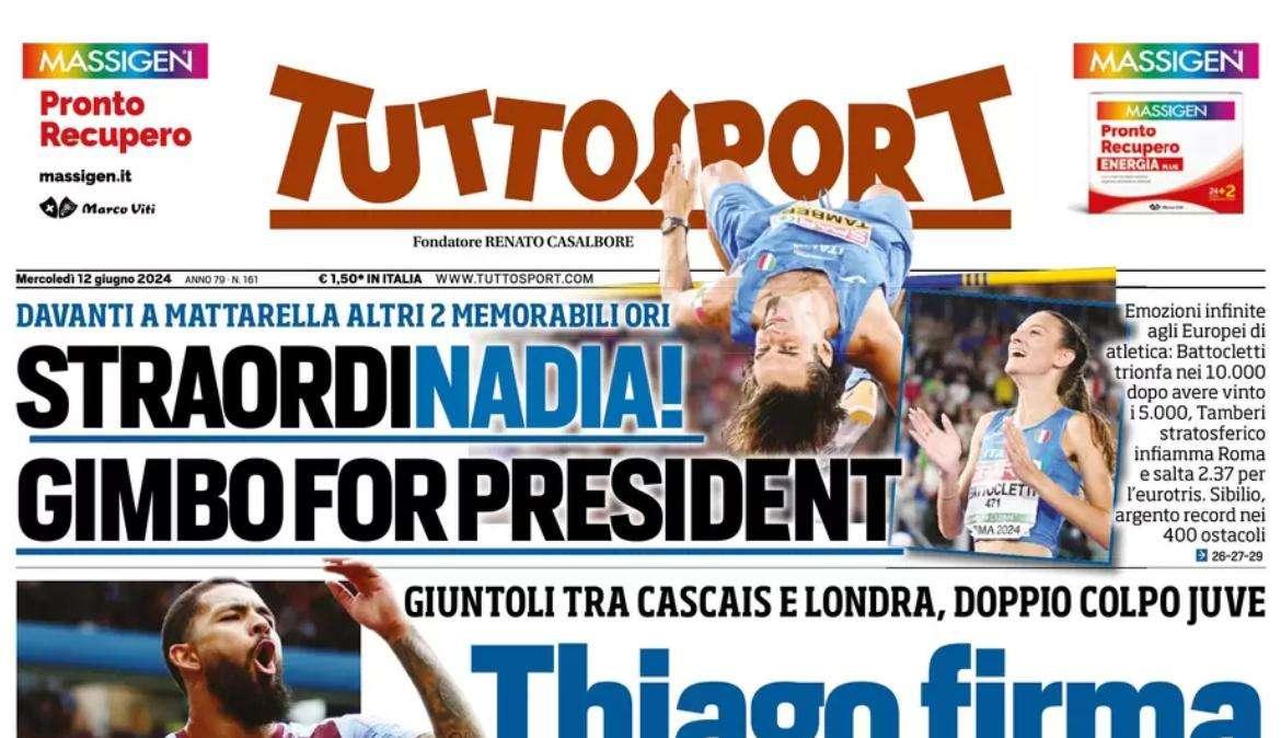 Tuttosport sulla Juve: “Thiago firma. Botto Douglas”