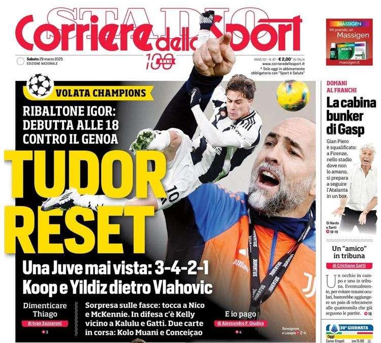 Corriere dello Sport: "Napoli si fida di Conte, avanti col 3-5-2"