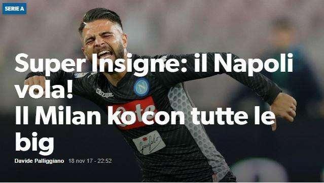 FOTO - CdS esalta gli azzurri: "Super Insigne, il Napoli vola!"