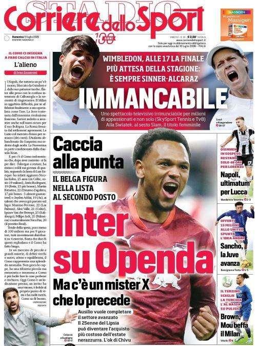 Corriere dello Sport di spalla: "Napoli, ultimatum per Lucca"