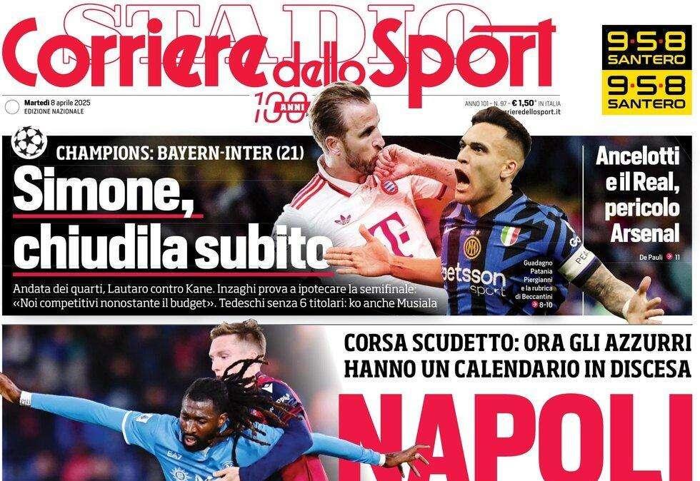 Corriere dello Sport: "Napoli regge e resta a -3 dall'Inter"