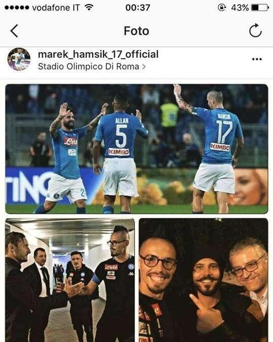 FOTO - Hamsik felice sui social: "Grandissima trasferta", dopo incrocio con Totti e...Gomorra