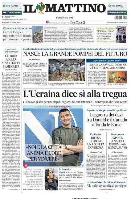 Il Mattino: "Buongiorno: 'Noi e la città Anema e Core per vincere'"