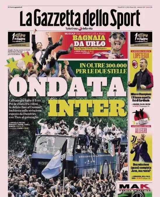 PRIMA PAGINA - Gazzetta: "Ondata Inter. Milan, Lopetegui aspetta"