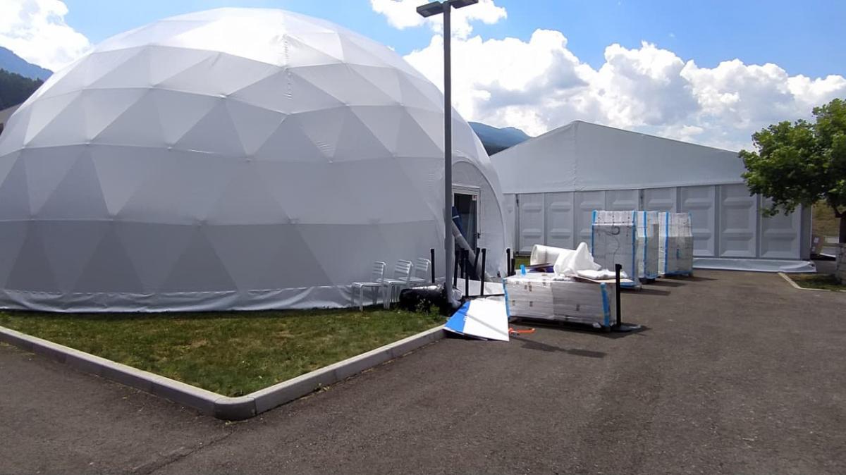 Ritiro Dimaro, tutto pronto: nel Village ecco la struttura con i cimeli del centenario!