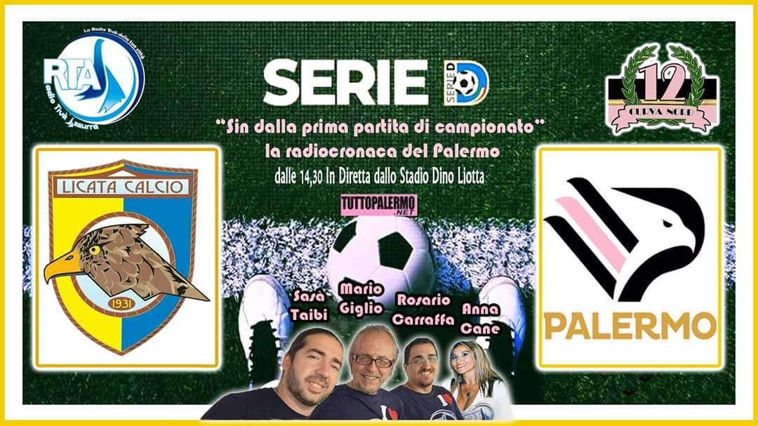Licata-Palermo, oggi segui la gara su RTA con TuttoPalermo.net
