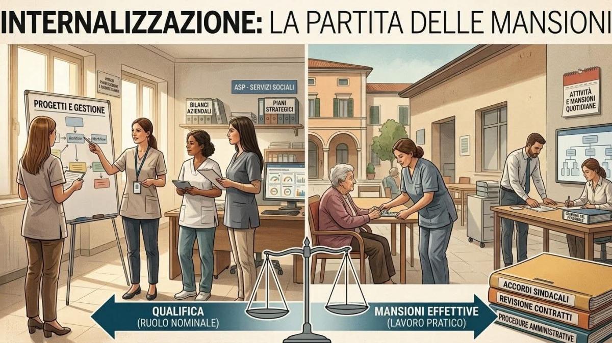 Internalizzazione, la nuova partita si gioca sulle mansioni: nelle ASP non conta solo la qualifica