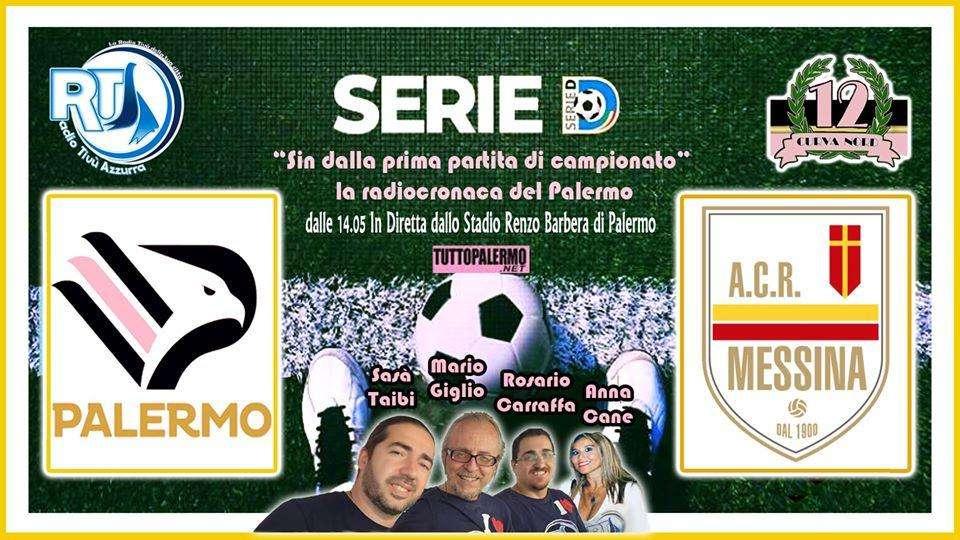 Palermo-ACR Messina, la radiocronaca su Radio Tivù Azzurra con TuttoPalermo.net
