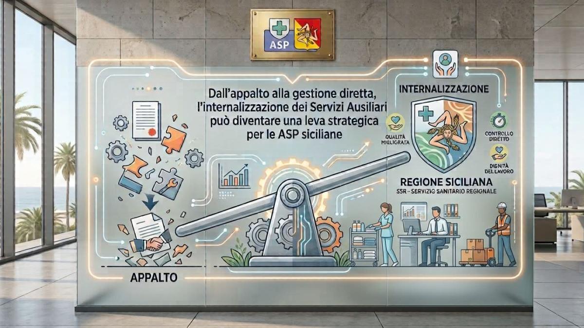 Dall’appalto alla gestione diretta, l’internalizzazione dei Servizi Ausiliari può diventare una leva strategica per le ASP siciliane