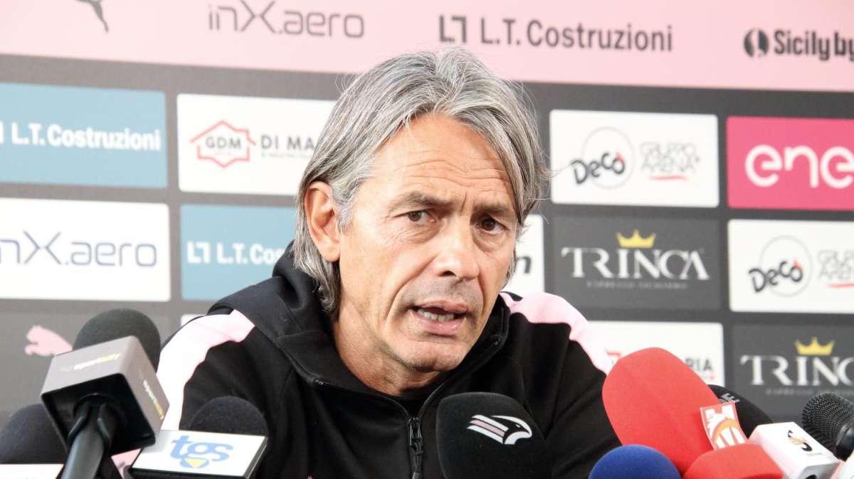 Palermo, Inzaghi: "Campo difficile ma la squadra ha fatto un'ottima partita. I tifosi sono eccezionali"