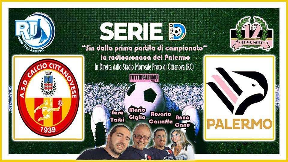Cittanovese-Palermo, segui la gara su RTA con TuttoPalermo.net