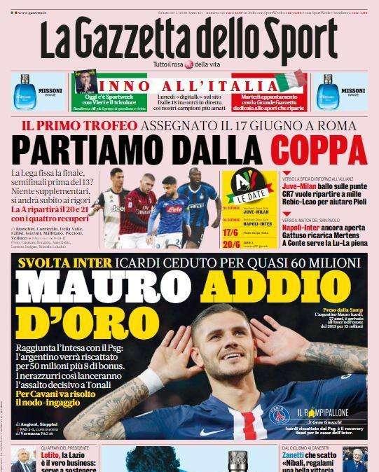 La Gazzetta dello Sport: "Partiamo dalla Coppa"