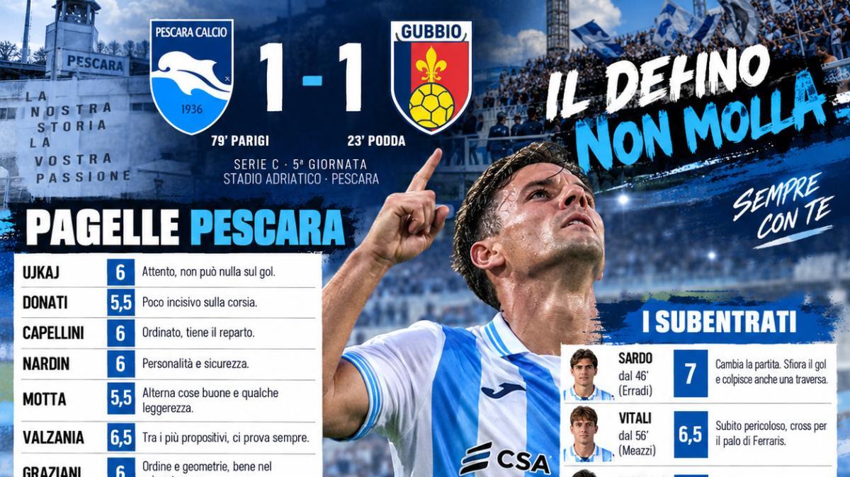 PESCARA-GUBBIO 1-1, LE PAGELLE