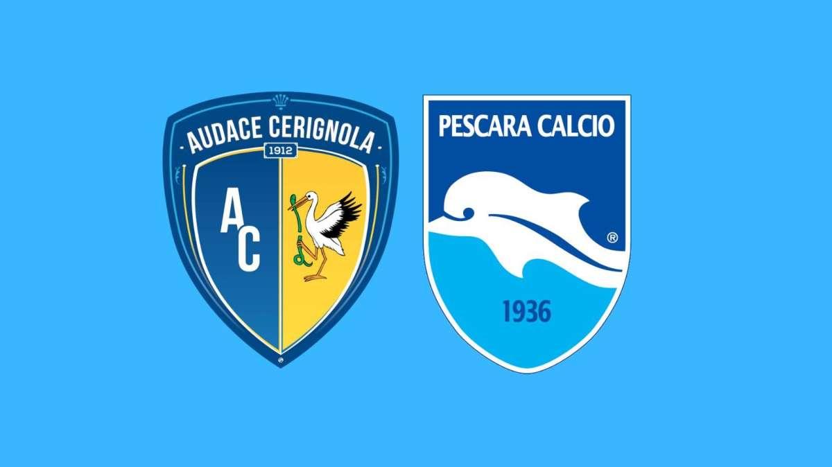 CERIGNOLA-PESCARA 1-0, tracollo del Pescara, via Colombo