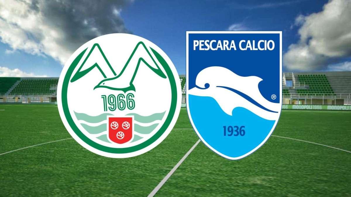MONOPOLI-PESCARA 1-2: IL DELFINO TORNA A VINCERE