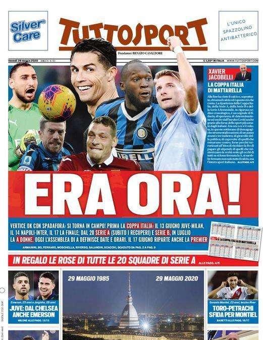 Tuttosport: "Era ora!"