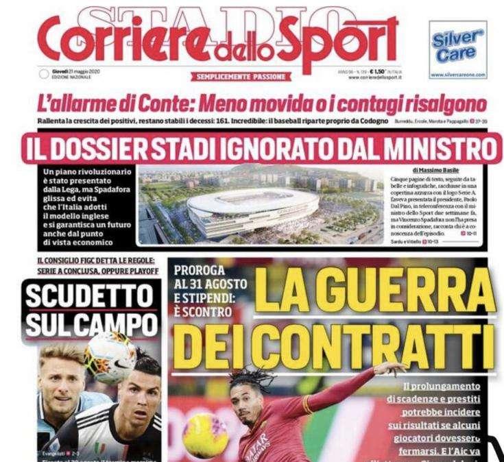 Corriere dello Sport: "La guerra dei contratti"