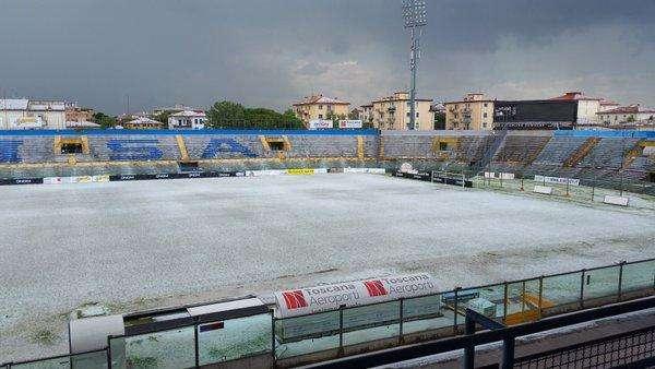 Pisa-Pordenone, l'Arena Garibaldi si... imbianca