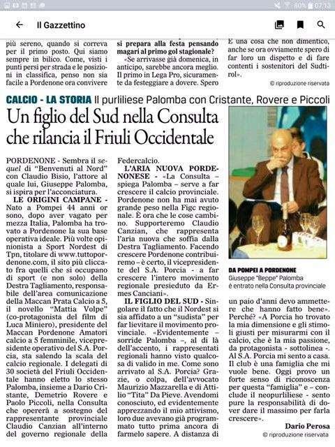 "Un figlio del Sud" nella Consulta che rilancia il Friuli Occidentale