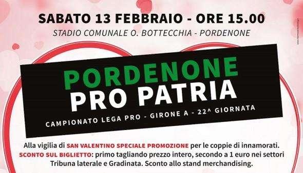 PORDENONE-PRO PATRIA, PREVENDITA ATTIVA. PARTITA DA “CUORI NEROVERDI”