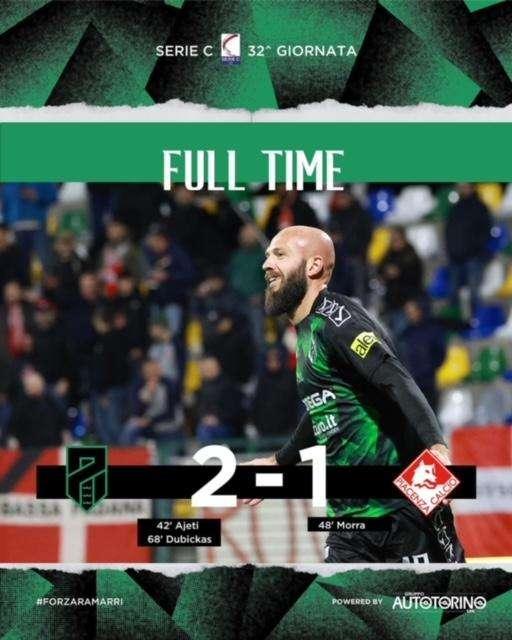 Vittoria di forza che rilancia i Ramarri; Pordenone-Piacenza 2-1, la cronaca