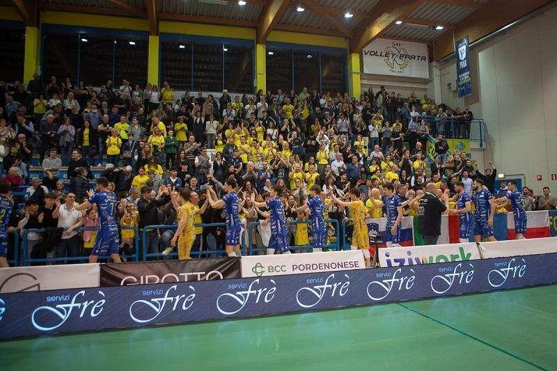 Volley: svanisce il sogno Superlega per la Tinet Prata. In Gara 3 passa Cuneo
