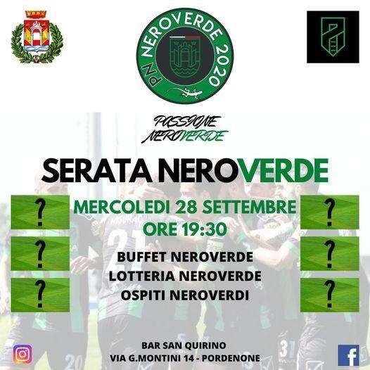 Pordenone Calcio, PN Neroverde 2020: mercoledi alle ore 19:30 "Serata Neroverde" con ospiti a sorpresa