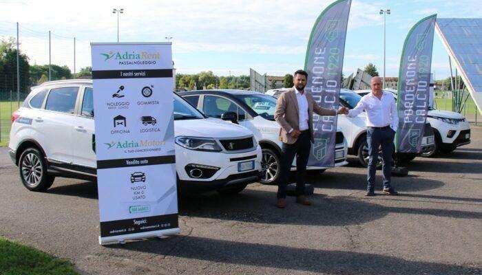 Pordenone Calcio: i Ramarri viaggiano "eco" su auto AdriaRent