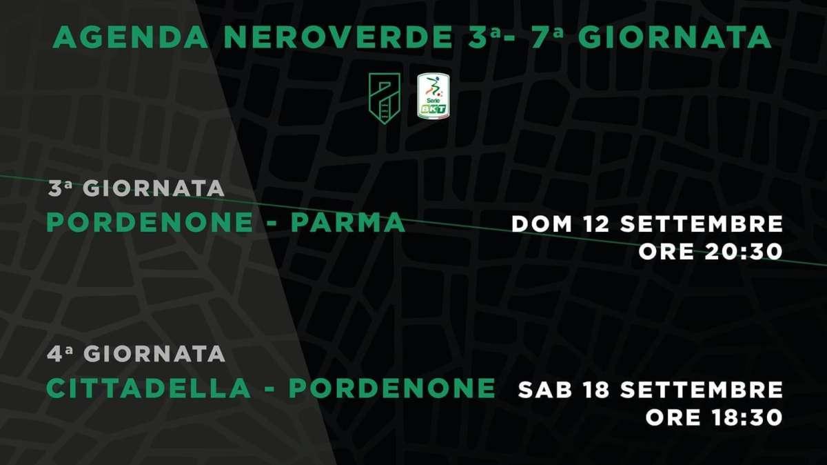 Pordenone Calcio: programma e orari gare dalla 4ª alla 7ª giornata