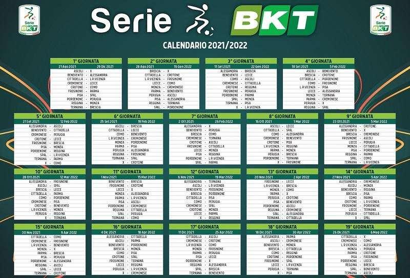 Serie BKT 2021/22:il calendario completo del nuovo campionato