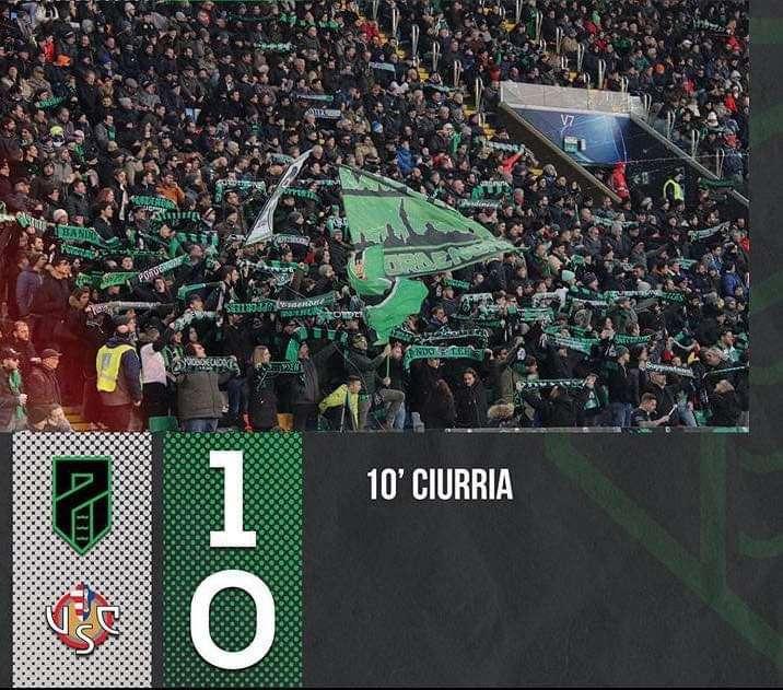 I 7mila cuori neroverdi spingono i ramarri al successo; Pordenone-Cremonese 1-0 il tabellino 