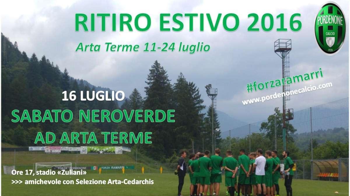 Pordenone Calcio, i ramarri preparano il "Sabato Neroverde ad Arta"