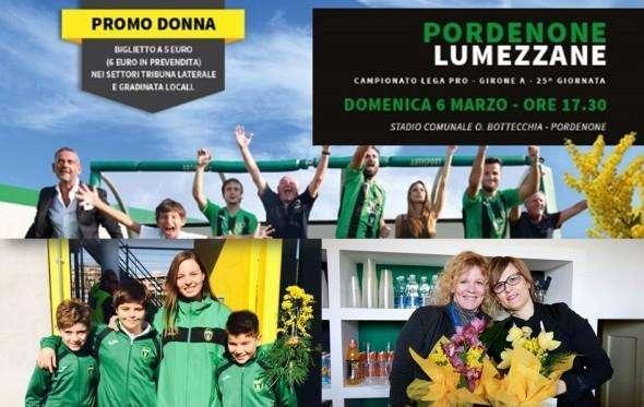Festa della donna… al “Bottecchia”. Con il "Lume" biglietto scontato e mimosa per le tifose neroverdi