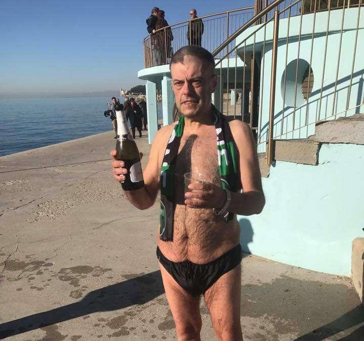 Franz Rizzi, anche quest'anno consueto tuffo neroverde