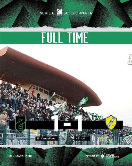 Esordio amaro al Tognon per i ramarri; Pordenone-Pergolettese 1-1, la cronaca