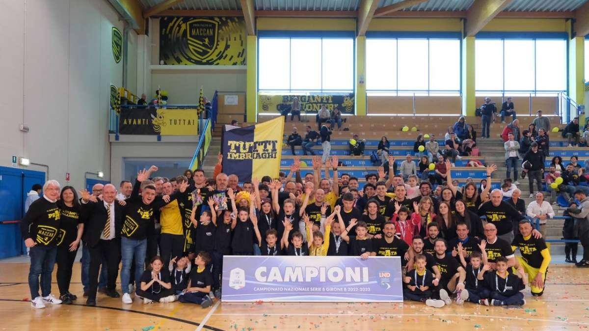 Calcio a 5: il Maccan Prata è CAMPIONE della serie B, girone B