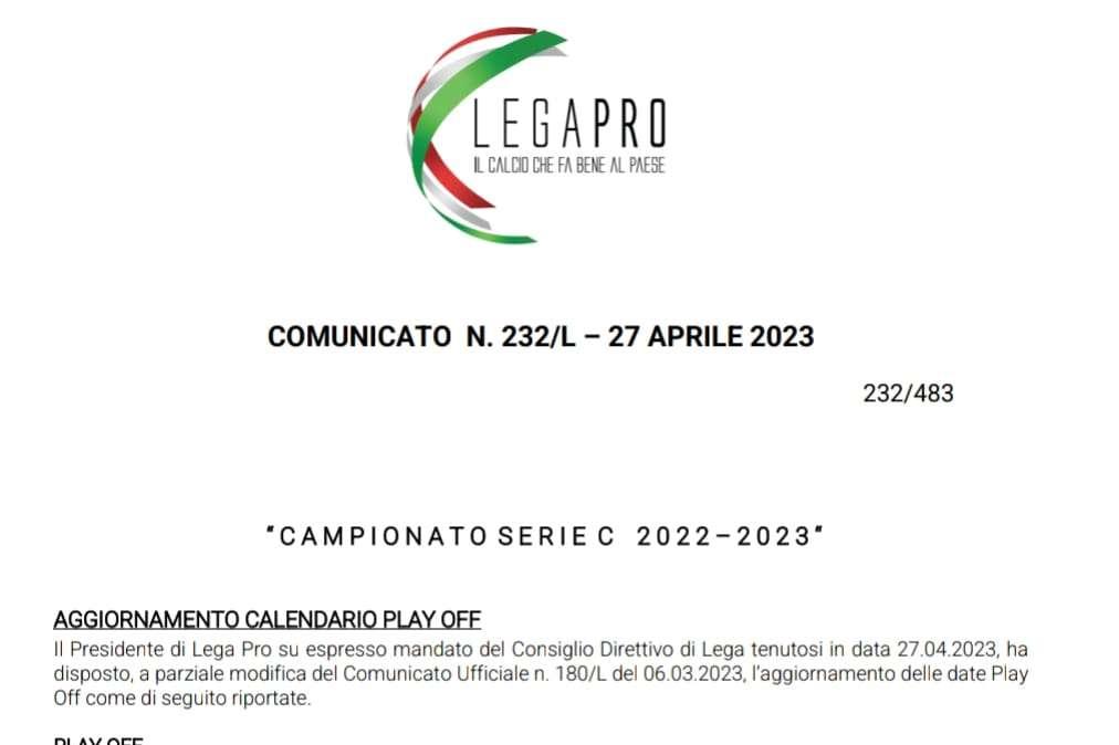 Pordenone Calcio: Playoff Serie C al via l'11 maggio. Il nuovo calendario
