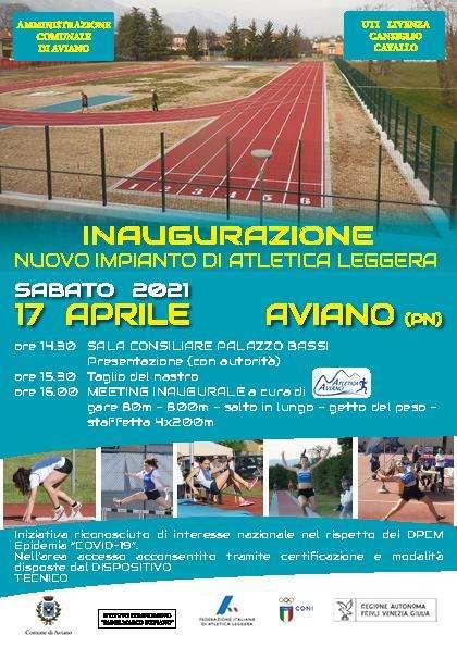 Atletica: Stefano Mei inaugura il nuovo impianto di Aviano