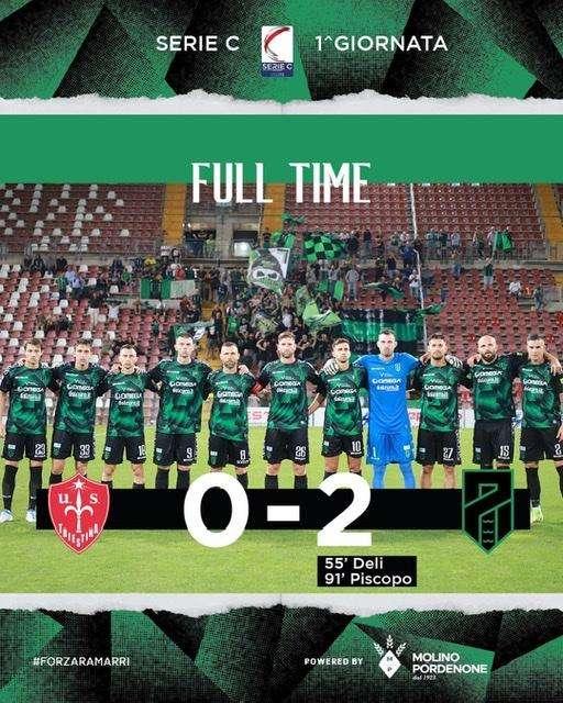 Esordio con vittoria per i ramarri; Triestina—Pordenone 0-2, la cronaca 