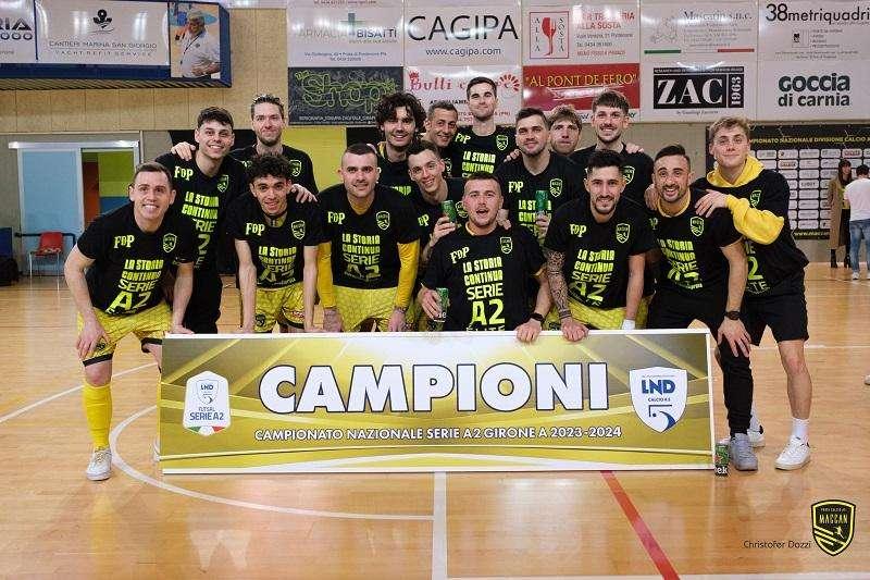 Calcio a 5: Maccan Prata C5, gialloneri promossi in serie A2 Elitè 