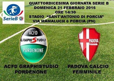 Graphistudio Pordenone: a Sant'Antonio di Porcia arriva il Padova Calcio Femminile