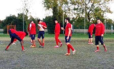 La squadra in allenamento