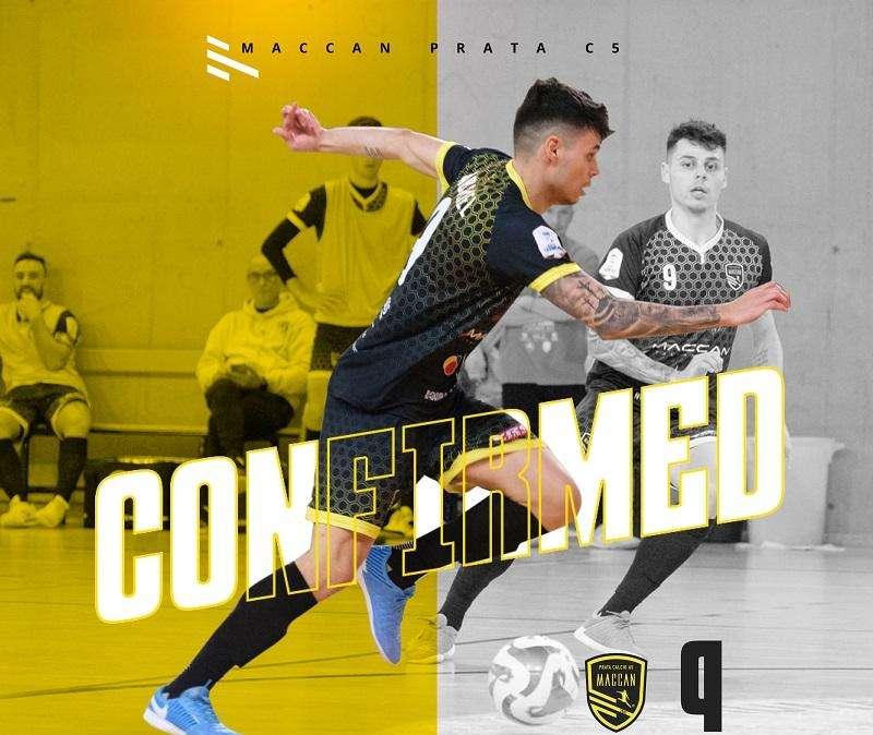 Calcio a 5: Maccan Prata C5, riconferma per Gabriel Focosi