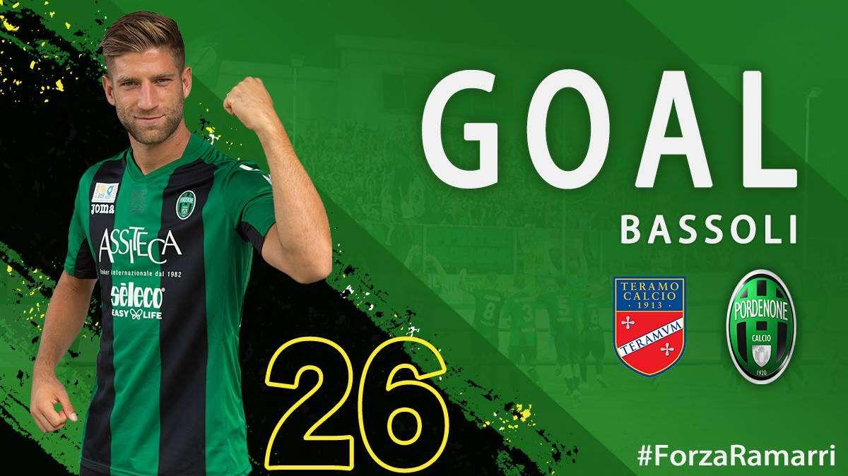 Pordenone Calcio: Bassoli, un gol da serie B