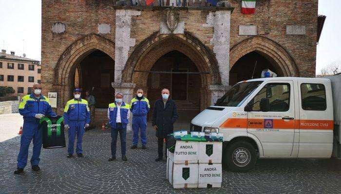 Pordenone Calcio: in campo per la città e i pordenonesi; donate 4.500 mascherine alla Protezione Civile 
