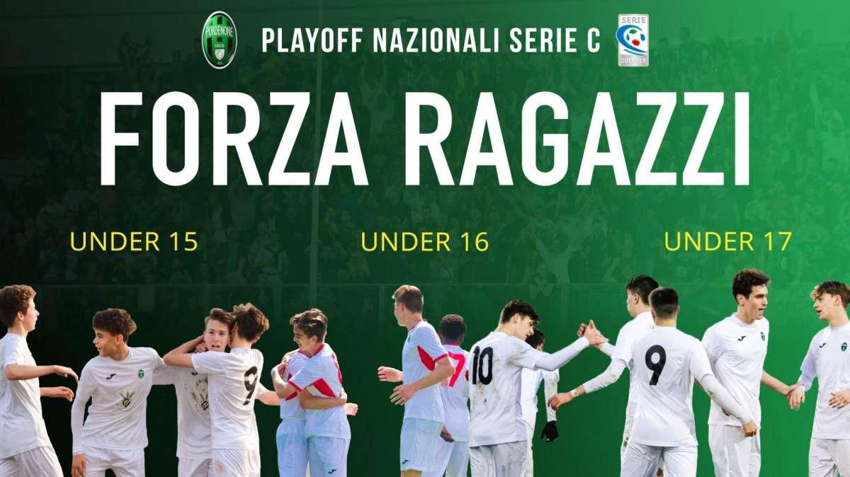 Pordenone Calcio: unico club d'Italia ai playoff U17, U16 e U15 di serie C