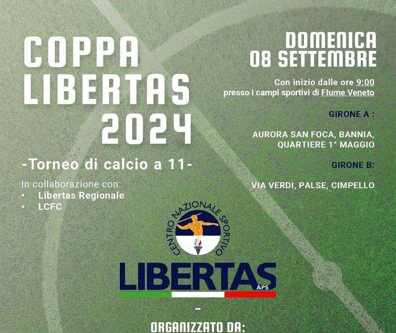 Comitato Reg. Libertas: Coppa Libertas di calcio a 11, domenica 8 settembre a Fiume Veneto